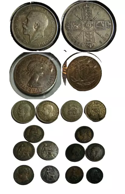 Great Britain Coin Lot. 3 Silver pieces. See Description for Dates and Types Great Britain Coin Lot. 3 Silver pieces. See Description for Dates and Types