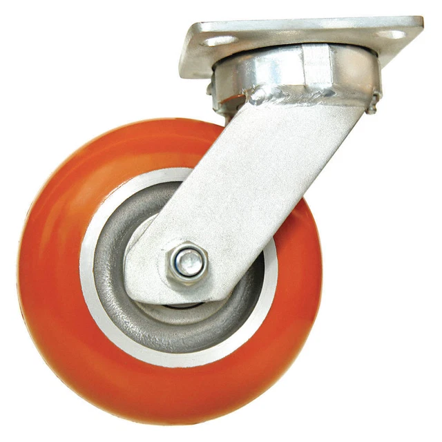 GRAINGER APPROVED 49H866 Kingpinless Plate Caster,Swivel,1000 lb.