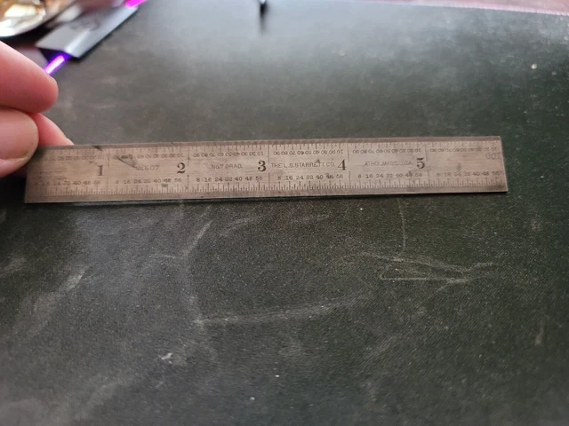 THE L.S.S.CO. ATHOL MASS USA TEMPERED No 7 RULE NO.607 VTG STARRETT THE L.S.S.CO. ATHOL MASS USA TEMPERED No 7 RULE NO.607 VTG STARRETT