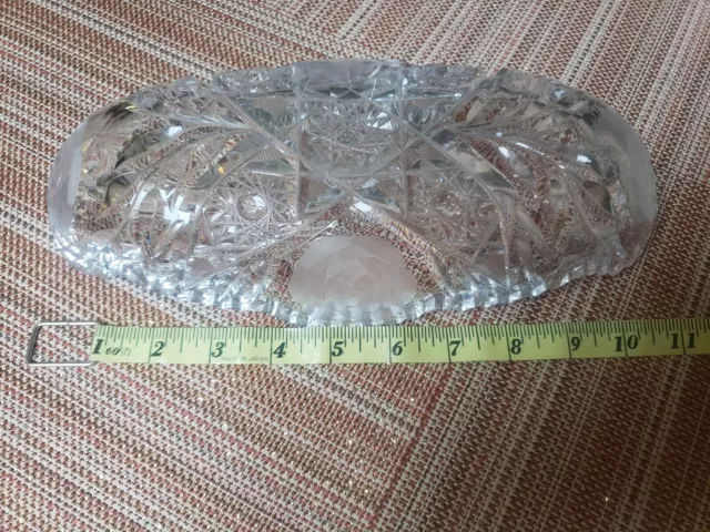 Vintage American Brilliant Period Cut Glass Cristal Fruit Bowl 4