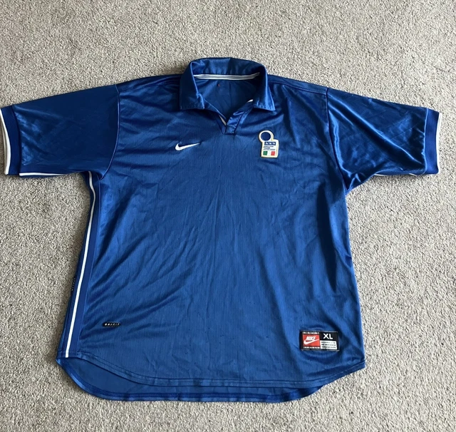 90's NIKE ナイキ イタリア代表　ユニフォーム　MADE in UK 1996-97 Italy Nike Track Jacket - 6/10 - (L)