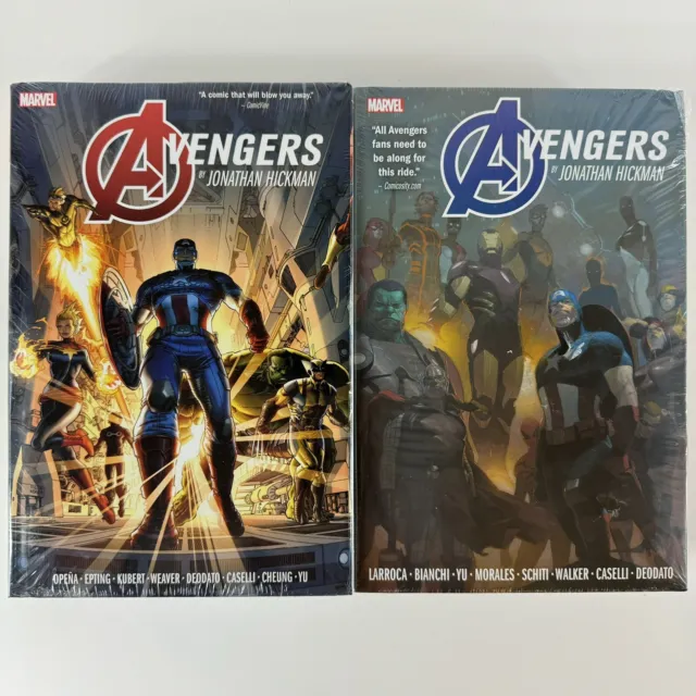 Avengers by Jonathan Hickman Omnibus Vol 1 & 2 Marvel Comics New Sealed HC