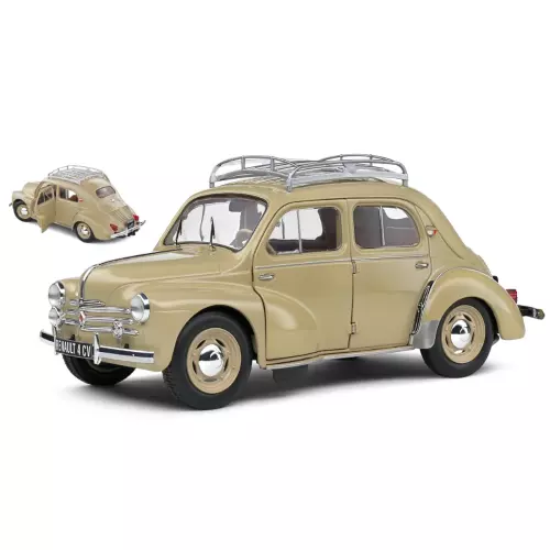 RENAULT 4CV 1956 BEIGE TOURTERELLE 1:18 Solido Auto Stradali Die Cast Modellino