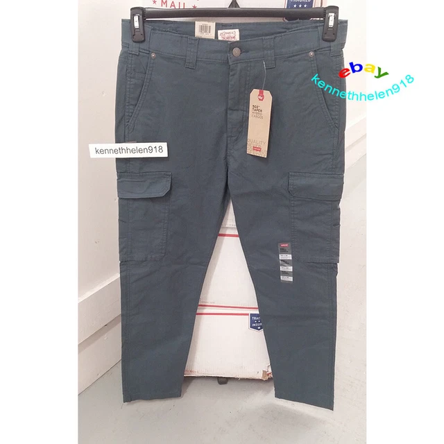 LEVIS 502 TAPER Hybrid Cargo Pants 795100018 Dark Slate Mens Size 33X32