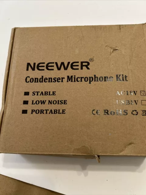 NEEWER NW-800 PROFESSIONAL STUDIO CONDENSER MICROPHONE KIT BRAND Open Box