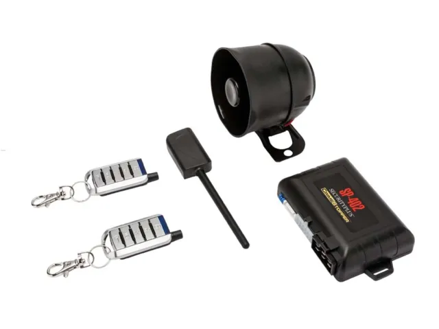 Crime Stopper SP-402 Car Alarm with Remote Start, Keyless Entry Security System