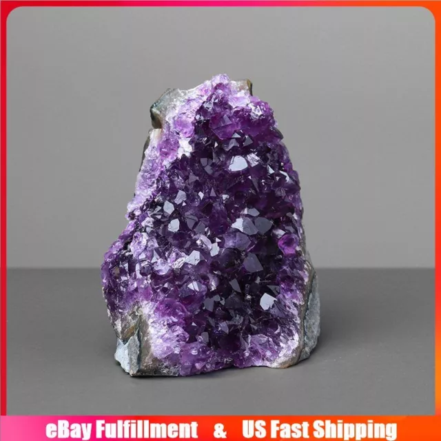 Natural Amethyst Crystal Cluster Quartz Druzy Geode Home Fengshui Stone Healing