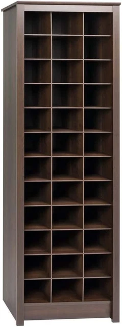 Shoe Storage Cabinet 36 Pair Rack Espresso