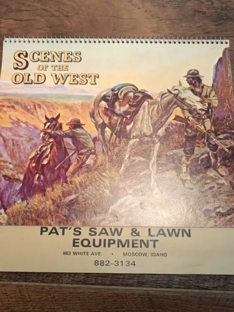1989 Pat's Saw and lawn equipment. Moscow, Idaho calendar. Old west (M7)