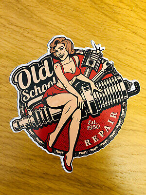 Pin Up Old School Riparazione Adesivo Speedshop Vintage Sexy Girl USA Pu085
