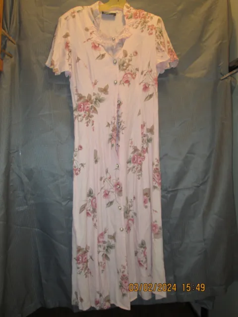 Dawn Joy Fashions Pink Floral Lace Dress V Neck XL