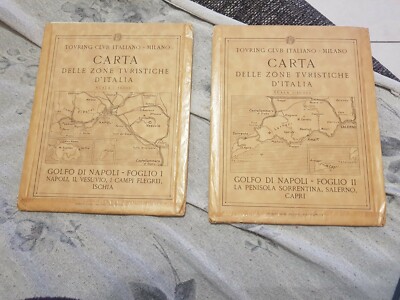 1930 circa-T.C.I.-CARTE GEOGRAFICHE-MERANO-BOLZANO-NAPOLI-PALERMO-LOTTO 5 CARTE 