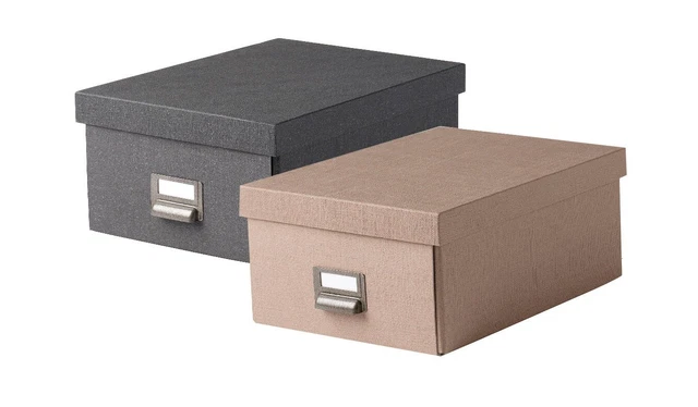 IKEA TJOG STORAGE Box With Lid Desk 25x36x15cm [S] £11.99 - PicClick UK