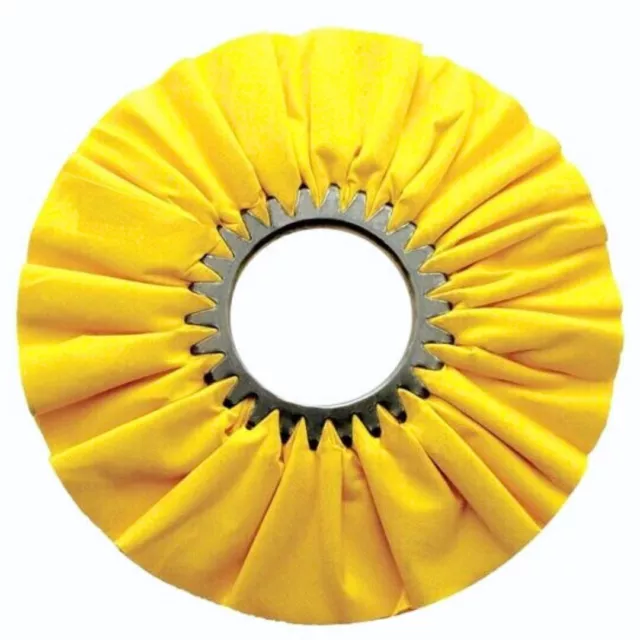 yellow airway buffing wheel 10 inch X 3 inch center 16ply SET OF 3 PCS