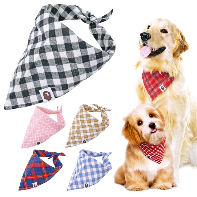 5pcs Cotton Pet Dog Bandana Neckerchief Collar Puppy Kitten Cat Dog Collar Scarf