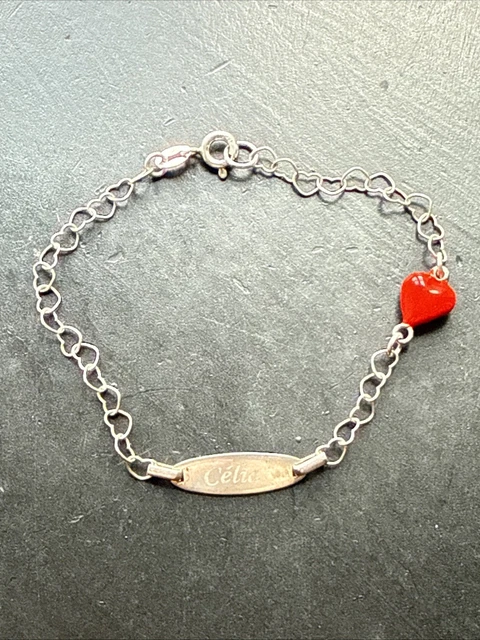 Bracelet Gourmette Vintage En Argent Avec Prénom MIREILLE - Années 70 - Occasion