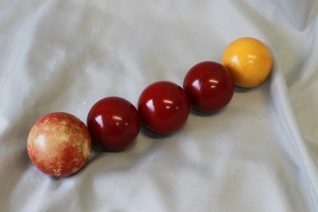 Lot Ancien 3 Boules De Billard Roger CONTI – Durolite – Fabriqué En France
