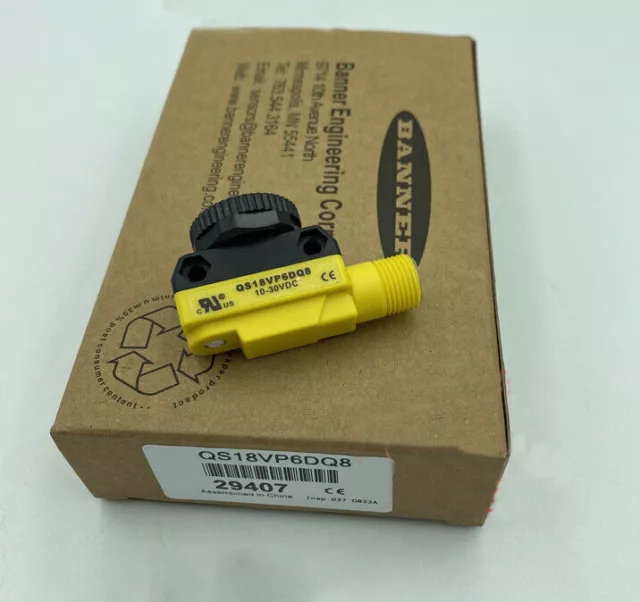 For BANNER QS18VP6DQ8 All Purpose Photoelectric Sensor New