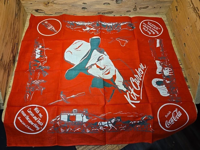 VINTAGE 1950'S WESTERN Kit Carson Coca-Cola Premium Red Coke