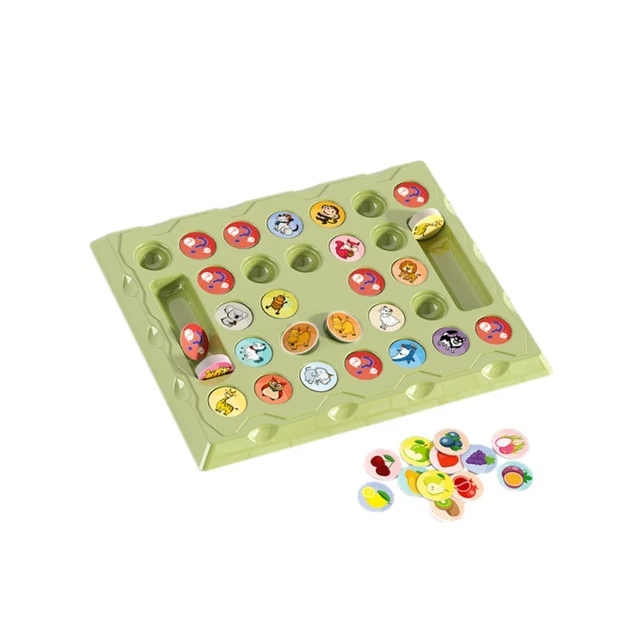 Jeu Échecs Flip Memory AKONE - 2 à 4 Joueurs, Mémoire Montessori Enfants Familial