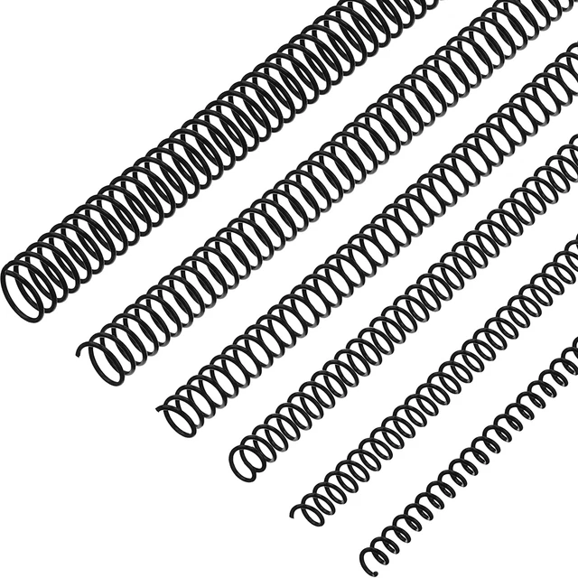 120 Pack Plastic Spiral Binding Coils Binding kit Spirals Multi Size Spiral Bind