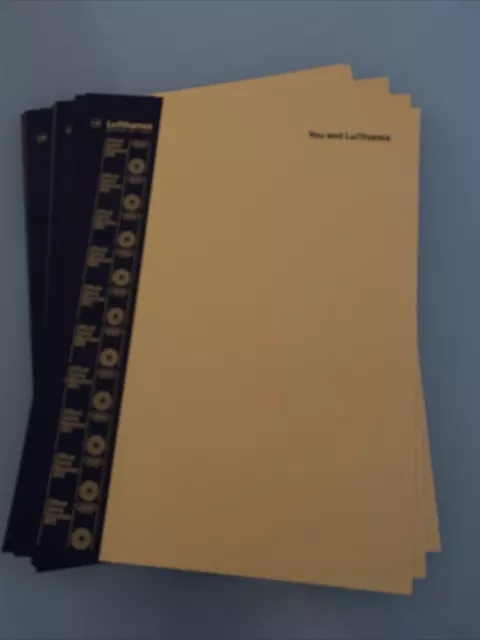 Lufthansa 50 Bogen Briefpapier von 1972 Olympiade München gelb/blau Rarität