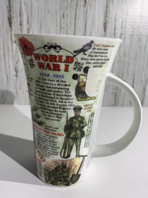 Dunoon World War I  1914-1918 Mug 6" tall Fine Bone China  Caroline Dadd WWI