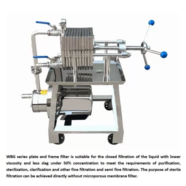 200 type Stainless Steel Filter Press Filter Machine Lab Filtration Equipment