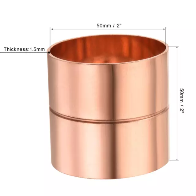 Recto Cobre Acoplamiento Accesorios, 2" ID Soldadura Junta para HVAC A/C 2