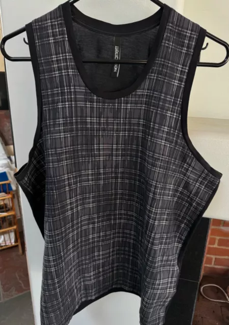 *Neil Barrett Mens Charcoal Black Sleeveless Tank Top Slim Fit Shirt Medium*