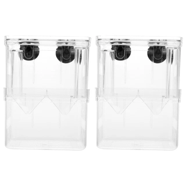2 piezas caja de cría de peces caja de peces acuario caja de cría jaula de cría de plástico