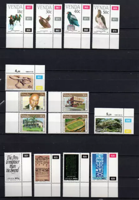 Briefmarken Sätze Südafrika Venda 1989/90 postfr.   s. Scan