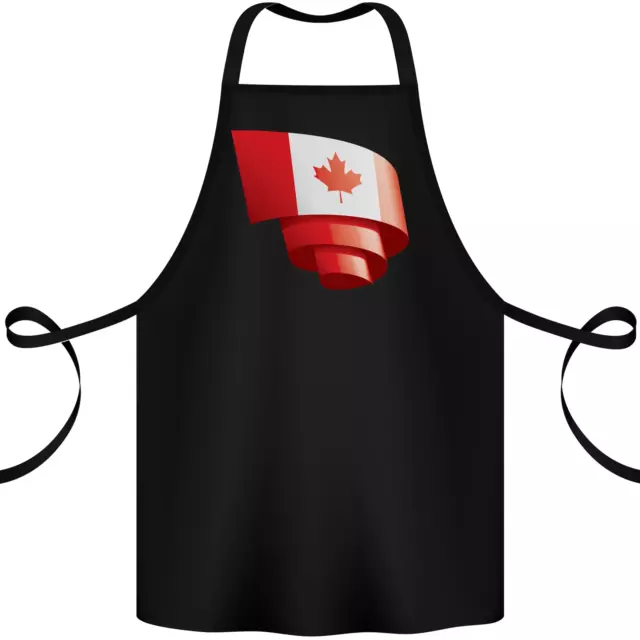 Curled Canada Flag Canadian Day Football Cotton Apron 100% Organic