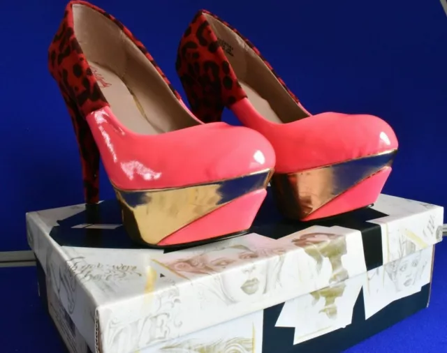 NUOVE SCARPE KAT Von D KvD Los Angeles rosa tacchi alti 5
