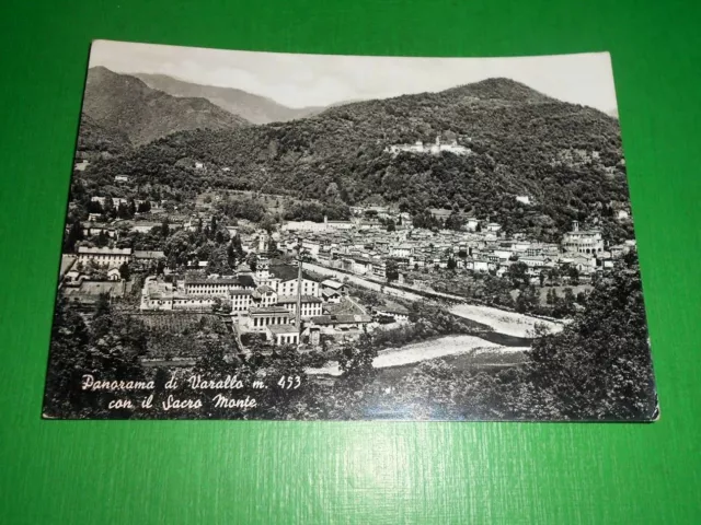 Cartolina Panorama di Varallo con il Sacro Monte 1966.