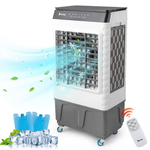 Evaporative Air Cooler Windowless Conditioner Home Garage Remote Indoor Outdoor