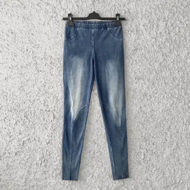 CALZEDONIA JEGGINGS LEGGINGS Blue Jeans Denim Taglia S No