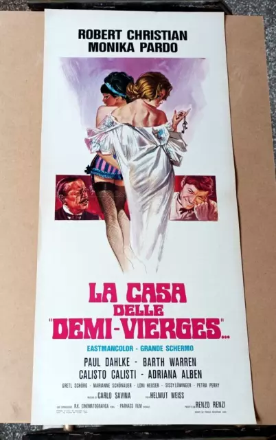 Locandina originale - LA CASA DELLE DEMI-VIERGES - Poster Playbill Affiche