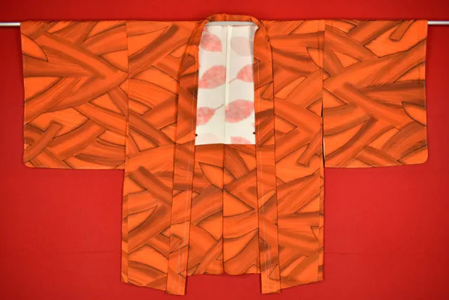 Vintage Japanese Kimono Silk Antique BORO HAORI Kusakizome Dyed/B750/545