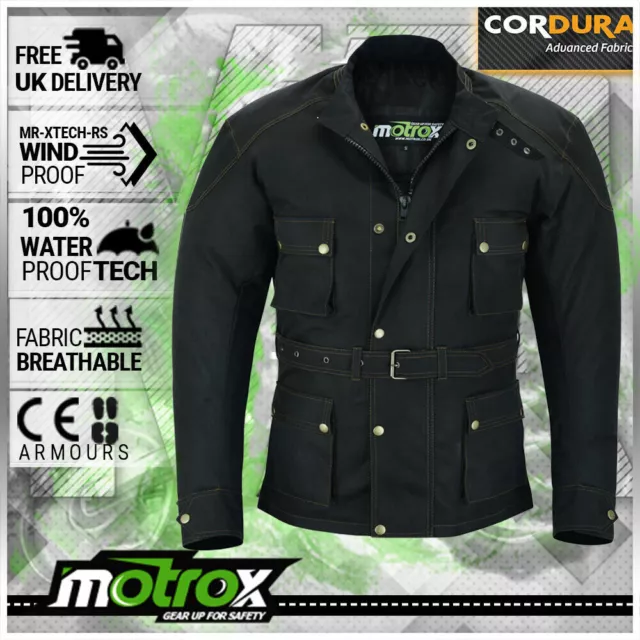 Motorcycle Waterproof Jacket Cordura Textile Mens Motorbike CE Armours Thermal