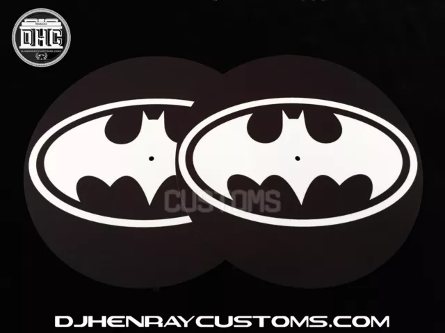 bat signal Dj Slipmats (pair) sl1200mk2 mk5 m3d m5g Technics or any turntable