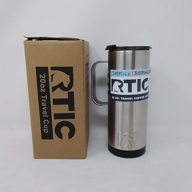 RTIC 20oz Travel Mug Stainless Steel Double Wall Vacuum Insulated Coffee Cup