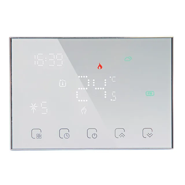 Thermostat à écran tactile numérique pour chauffage électrique par le sol av