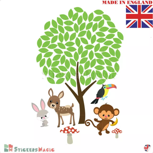 Woodland Tree and Friends Wall Stickers Kids Children Nursery Bedroom Art Decal 2