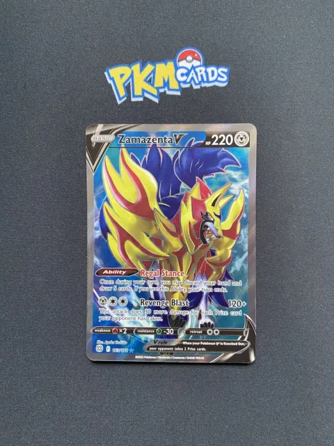 Pokémon TCG Zamazenta V Brillante Sterne 163/172 Ultra selten Neuwertig