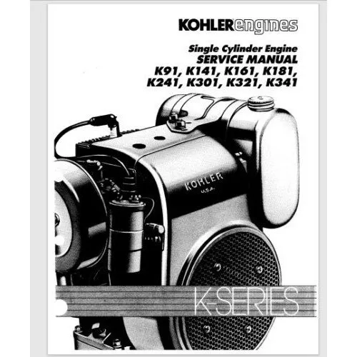 1990 1992 KOHLER ENGINES K91,K141,K161,K181,K241,K301,K321,K341 SERVICE Manual