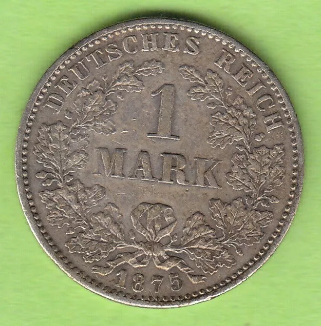 Kaiserreich 1 Mark 1875 G in ss-vz hübsch nswleipzig