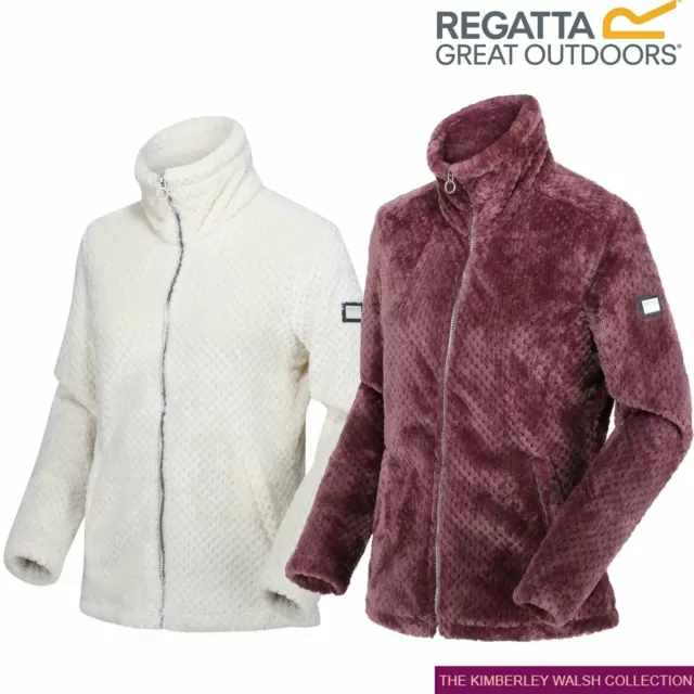 REGATTA HERMILLA WOMENS Soft Fluffy Velour Warm Full Zip Fleece
