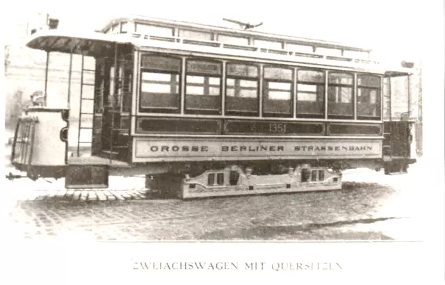 Historische Fotos  Berliner Archiv - Straßenbahnen - 2-Achs-Wagen mit Quersitzen