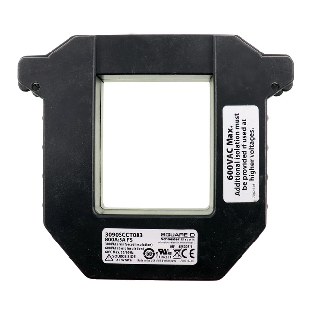 Square D 3090Scct083 Split Core Current Transformer Ct, 800:5, 800A, 300/600Vac